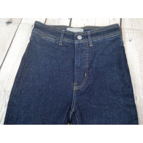 EVERLANE Women's The Way High Skinny Split Hem Jeans SIZE‎ 25 REG Dark Wash - Picture 6 of 9